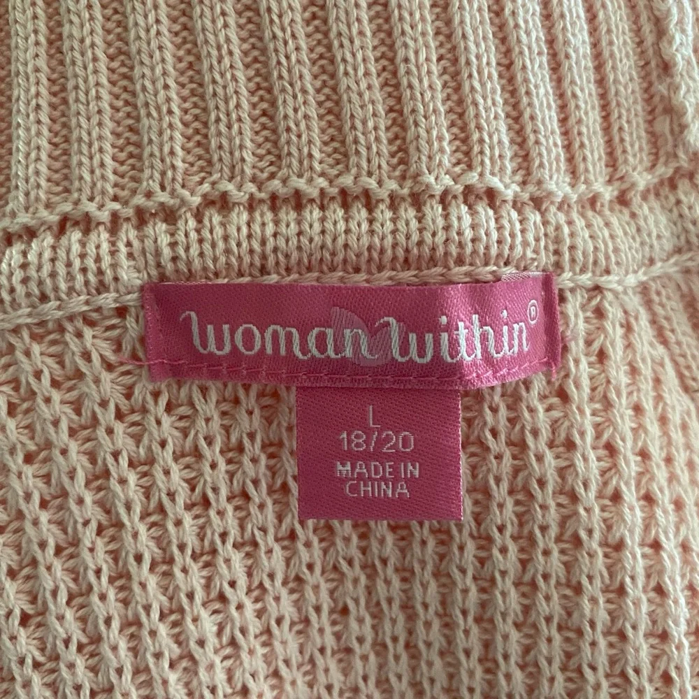 WOMEN WITHIN Pink Turtleneck Sweater, Large 18/20